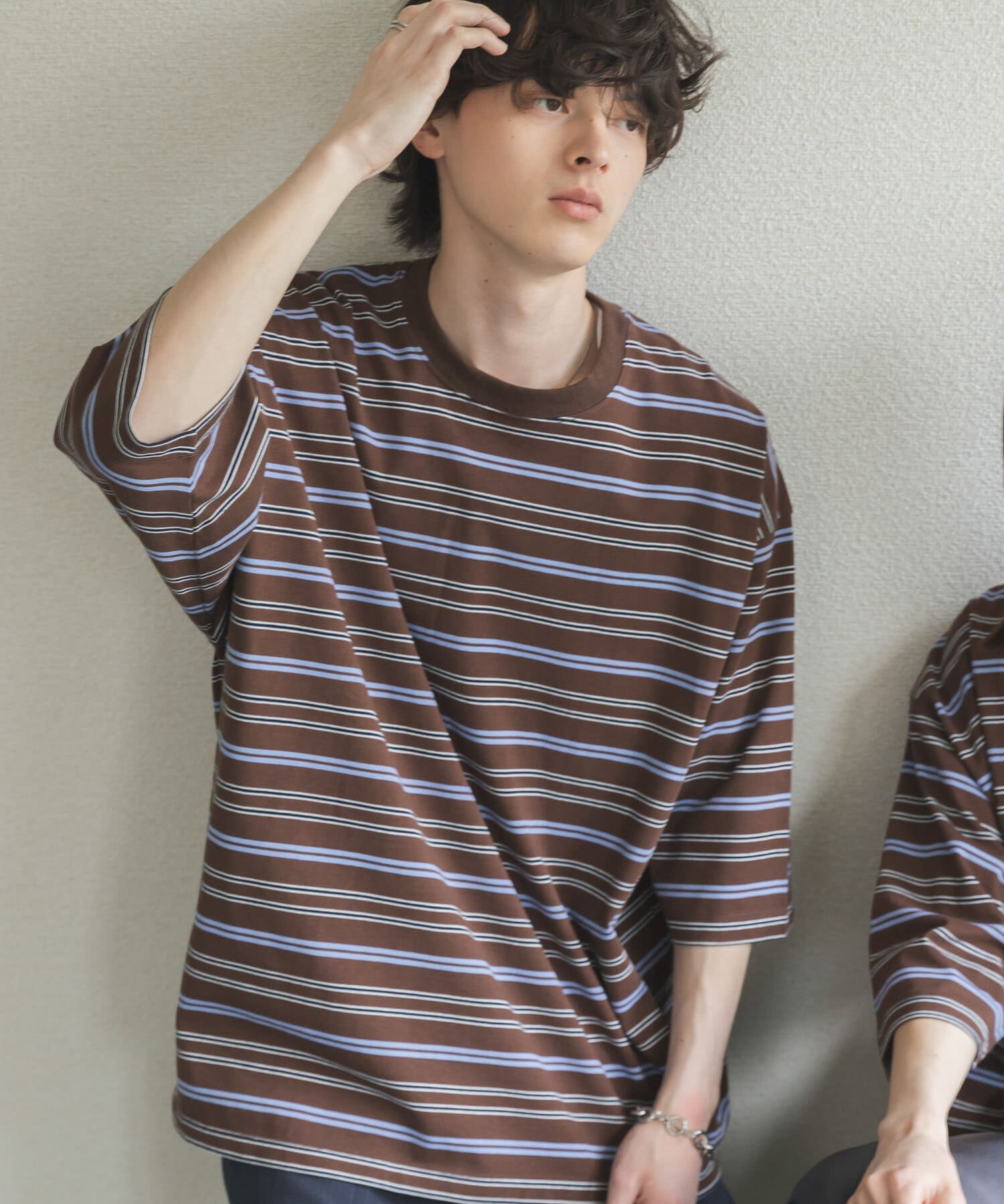 SENSE OF PLACE by URBAN RESEARCH「『ユニセックス』ボーダーエクストラルーズTシャツ」|Tシャツ・カットソー|