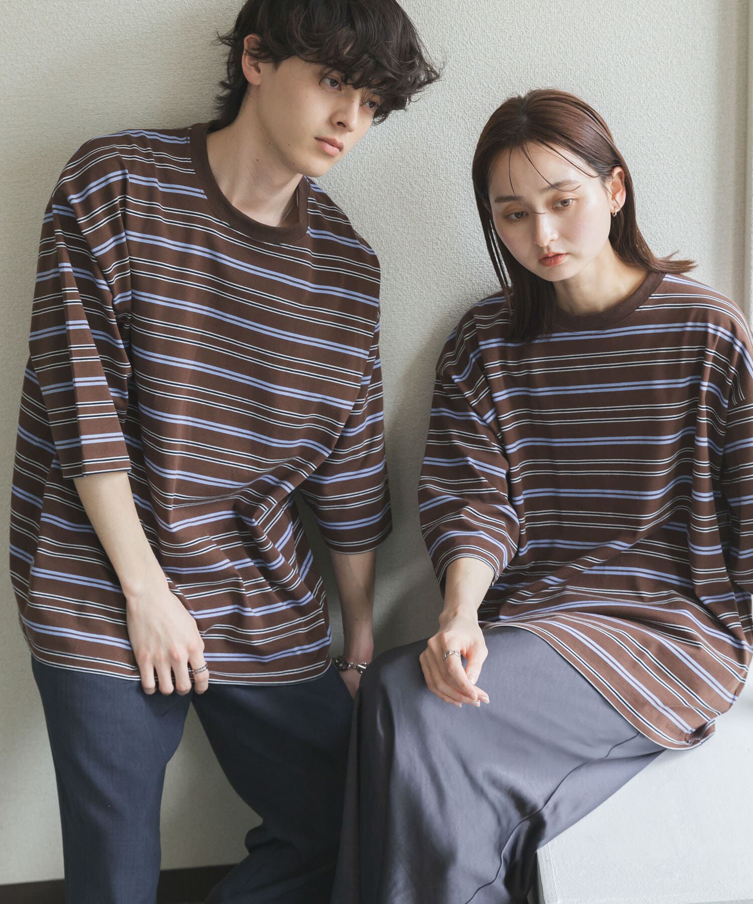 SENSE OF PLACE by URBAN RESEARCH「『ユニセックス』ボーダーエクストラルーズTシャツ」|Tシャツ・カットソー|