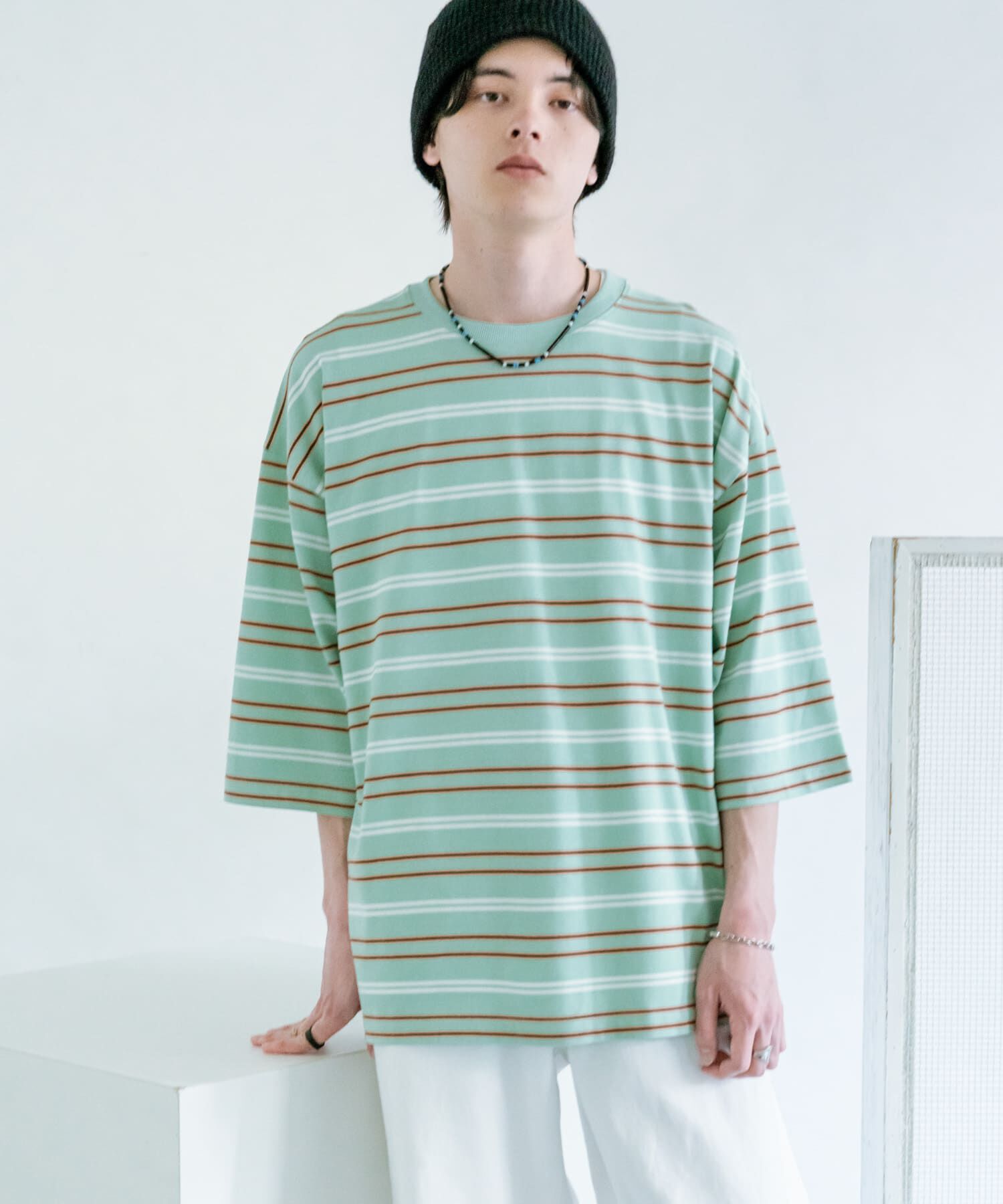 SENSE OF PLACE by URBAN RESEARCH「『ユニセックス』ボーダーエクストラルーズTシャツ」|Tシャツ・カットソー|