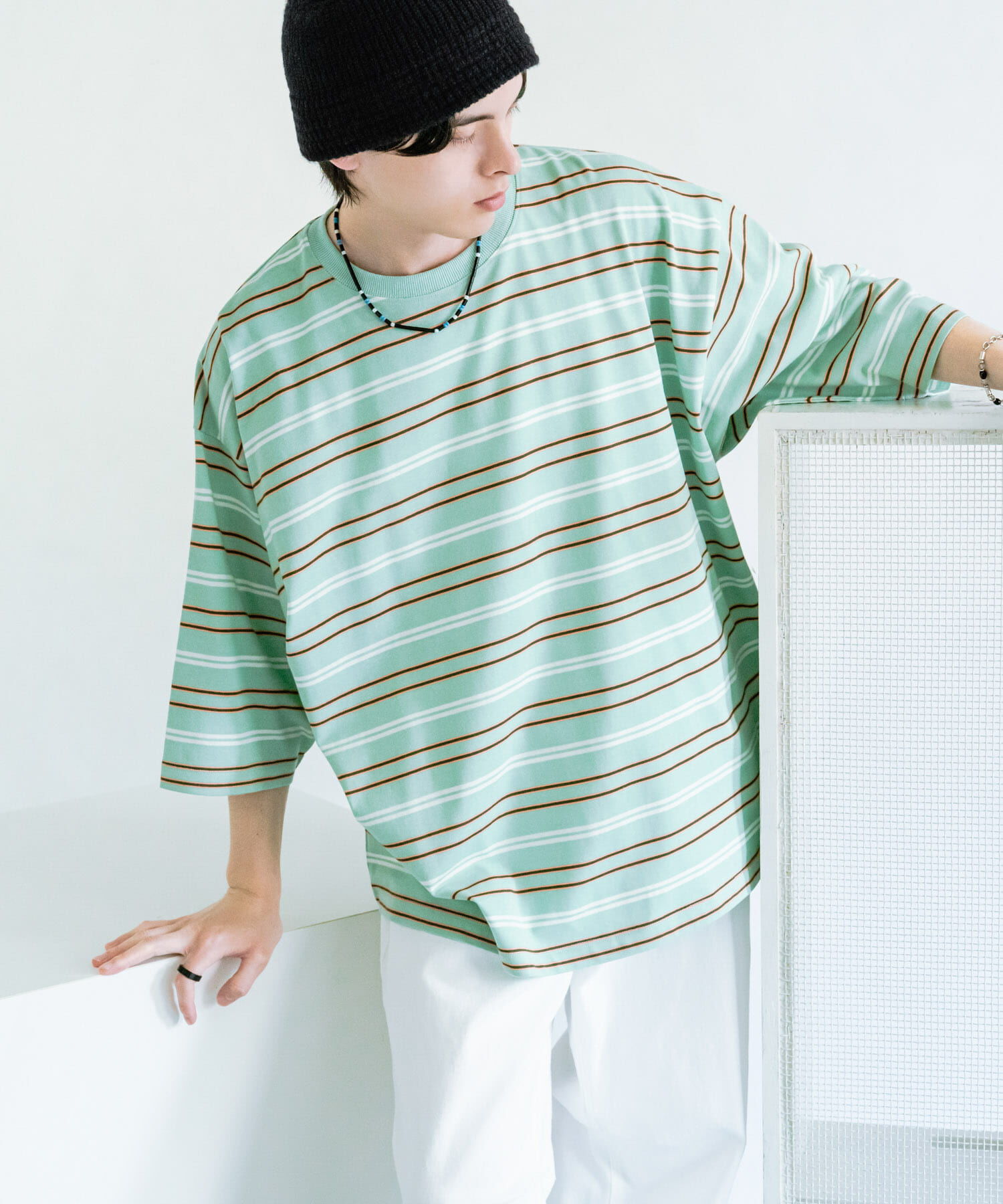 SENSE OF PLACE by URBAN RESEARCH「『ユニセックス』ボーダーエクストラルーズTシャツ」|Tシャツ・カットソー|