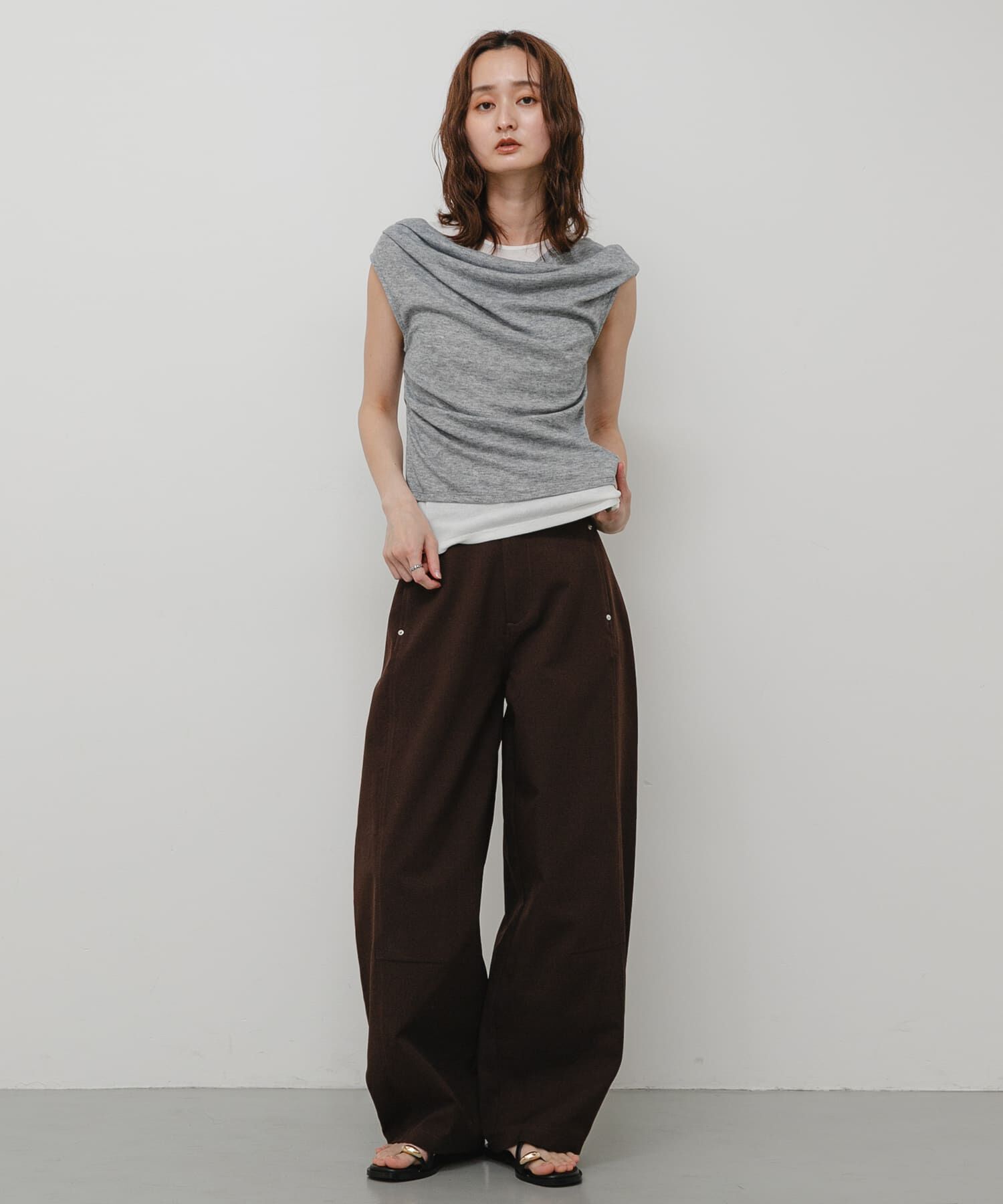 SENSE OF PLACE by URBAN RESEARCH「レイヤードドレープカットソー」|タンクトップ|