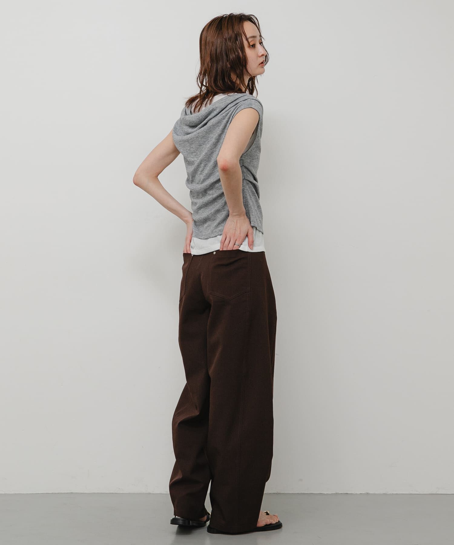 SENSE OF PLACE by URBAN RESEARCH「レイヤードドレープカットソー」|タンクトップ|