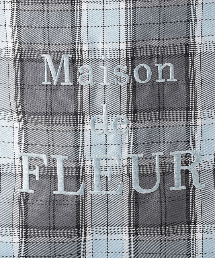 Maison de FLEUR「ブランドロゴ刺繍チェックスクエアトート」|トートバッグ|