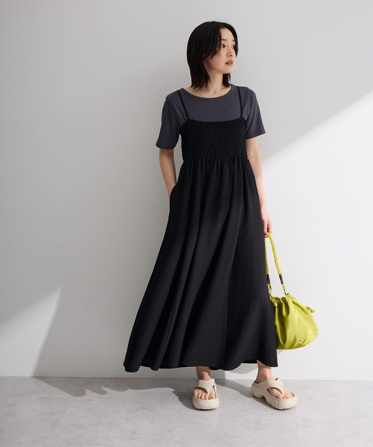 Green Parks「サッカーキャミワンピース」|ワンピース|Black