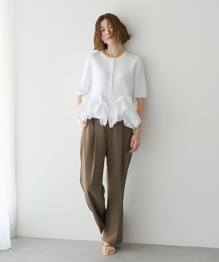 YECCA VECCA「サイドラインパイピングストレートパンツ」|その他|