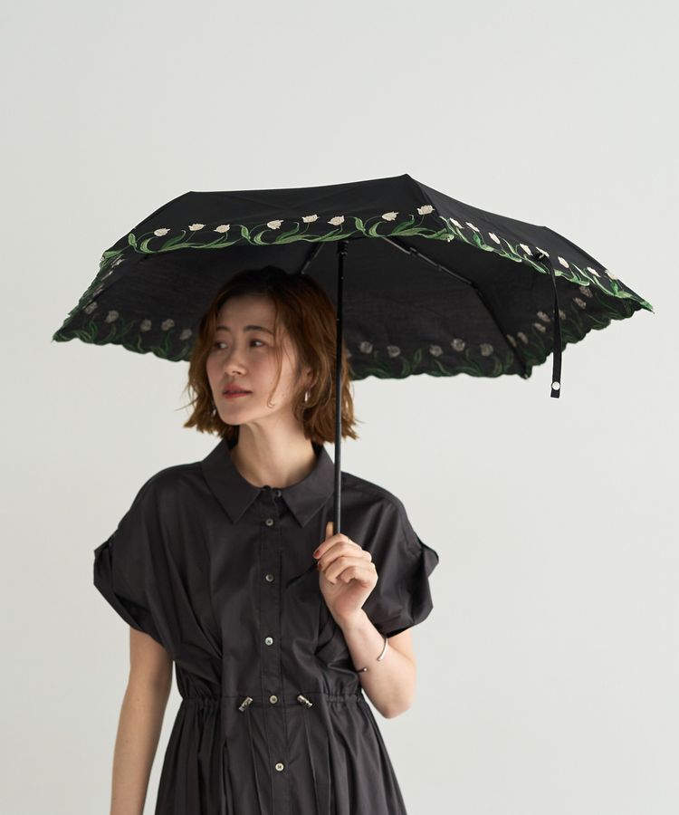 YECCA VECCA「【because】チューリップ刺繍ミニ」|傘|