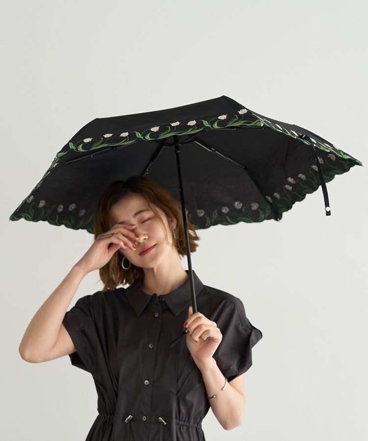 YECCA VECCA「【because】チューリップ刺繍ミニ」|傘|