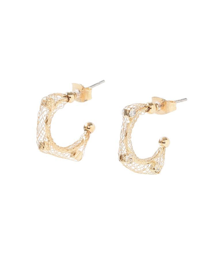 YECCA VECCA「メッシュフープピアス」|ピアス|
