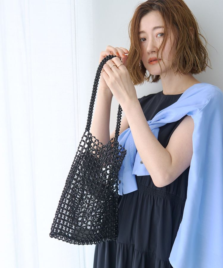 YECCA VECCA「【The BAGMATI】グラスビーズバッグ」|ショルダー・メッセンジャー|Black