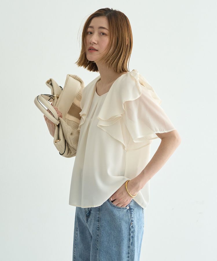 YECCA VECCA「リボンスリーブブラウス」|シャツ・ブラウス|