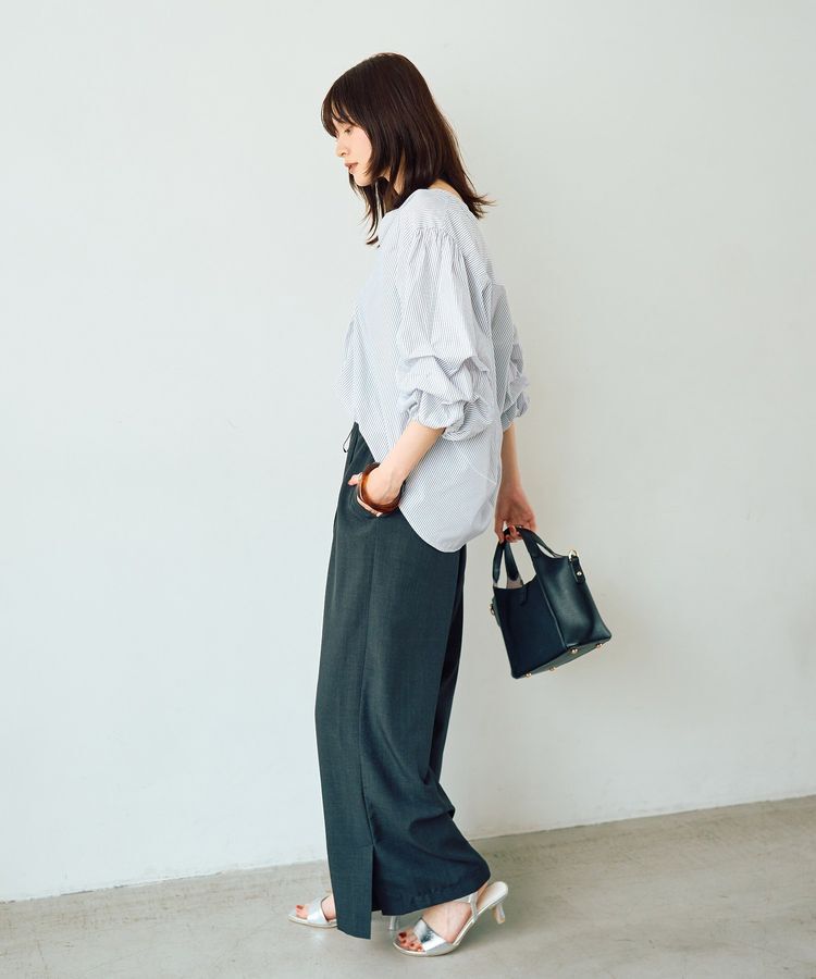 YECCA VECCA「タックスリーブスキッパーブラウス」|シャツ・ブラウス|