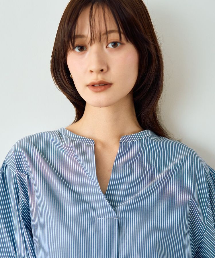 YECCA VECCA「タックスリーブスキッパーブラウス」|シャツ・ブラウス|