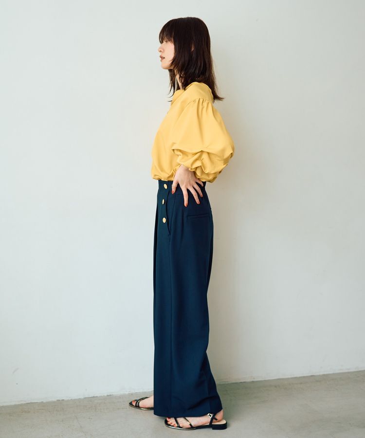 YECCA VECCA「タックスリーブスキッパーブラウス」|シャツ・ブラウス|