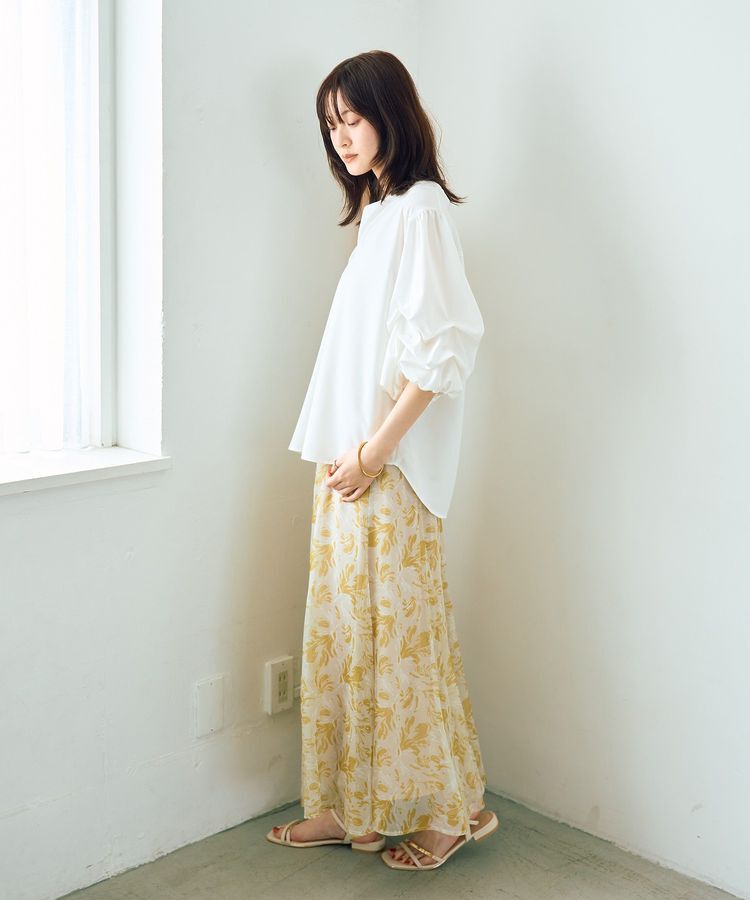 YECCA VECCA「タックスリーブスキッパーブラウス」|シャツ・ブラウス|