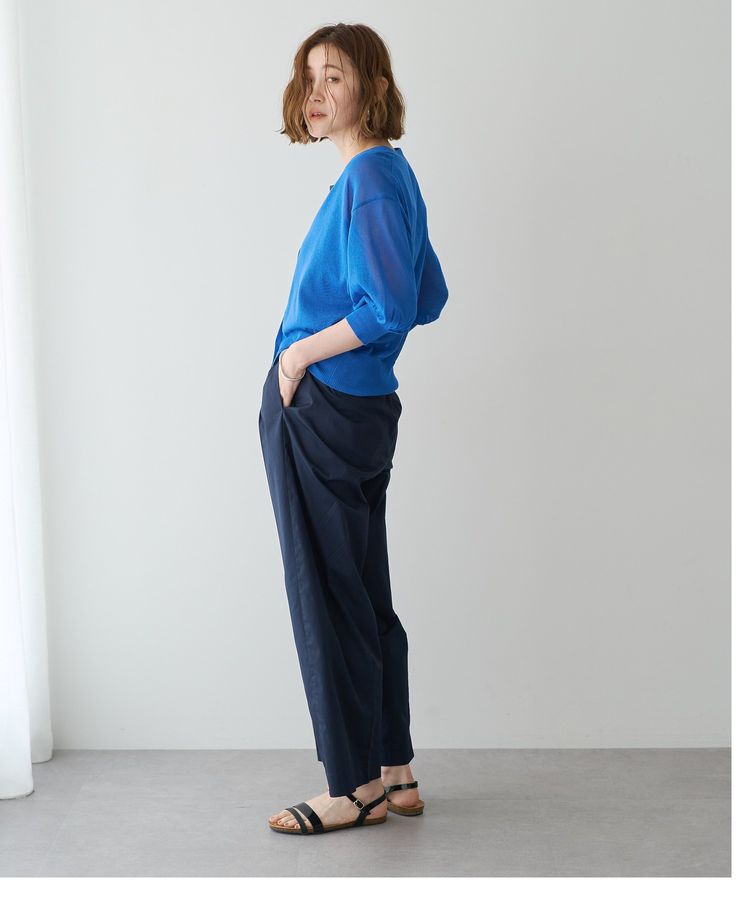 YECCA VECCA「コットンイージー切替ワイドパンツ」|その他|