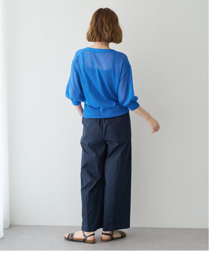 YECCA VECCA「コットンイージー切替ワイドパンツ」|その他|