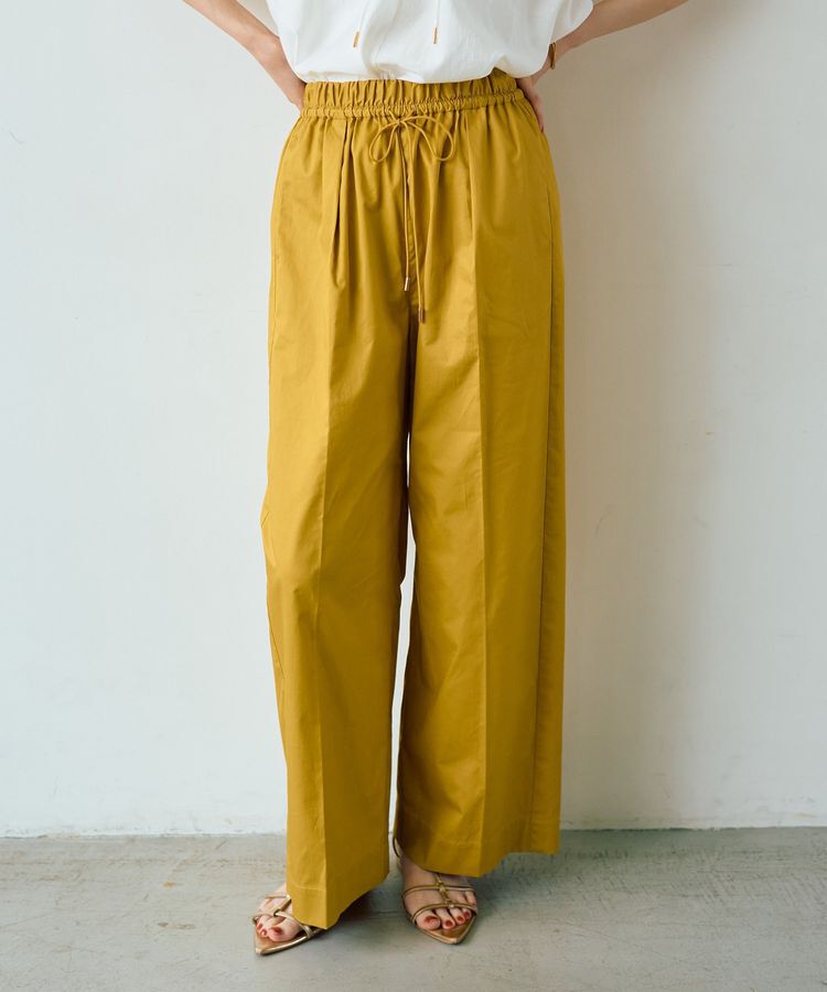 YECCA VECCA「コットンイージー切替ワイドパンツ」|その他|Yellow