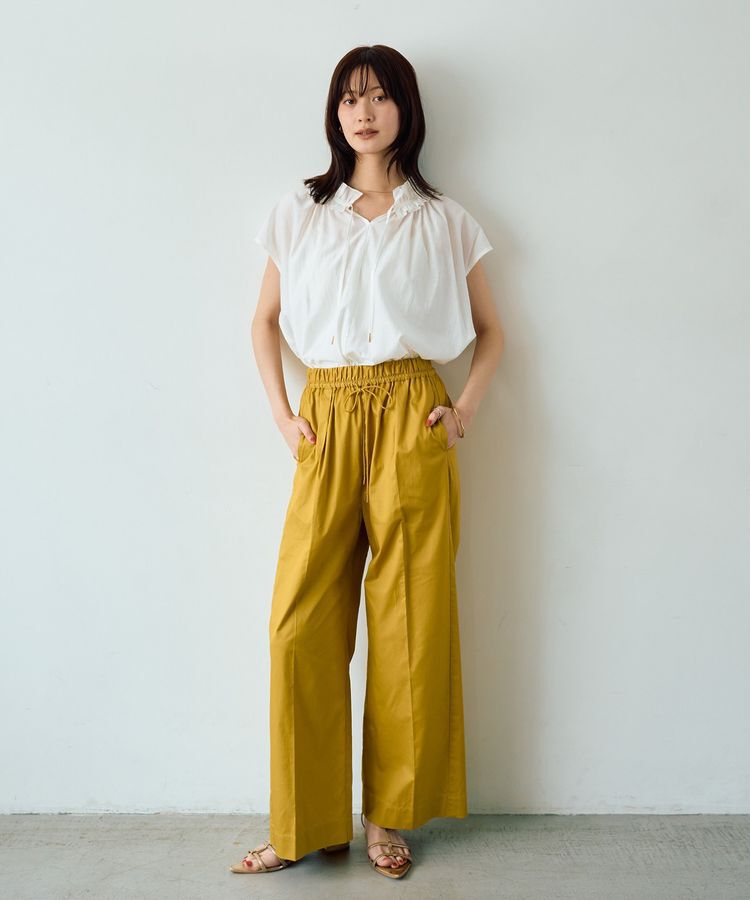 YECCA VECCA「コットンイージー切替ワイドパンツ」|その他|