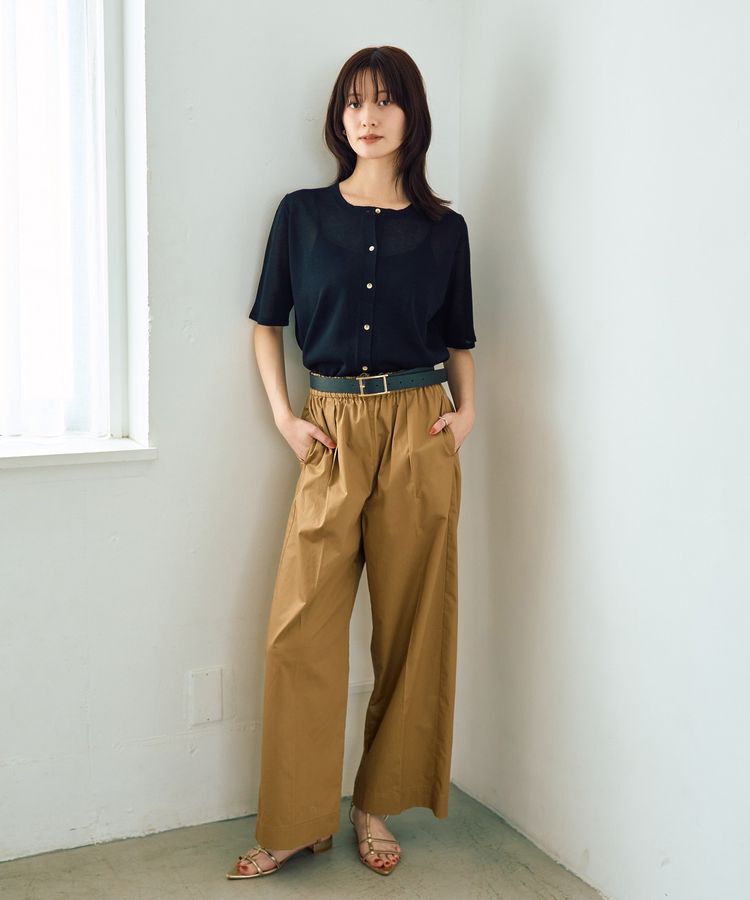 YECCA VECCA「コットンイージー切替ワイドパンツ」|その他|