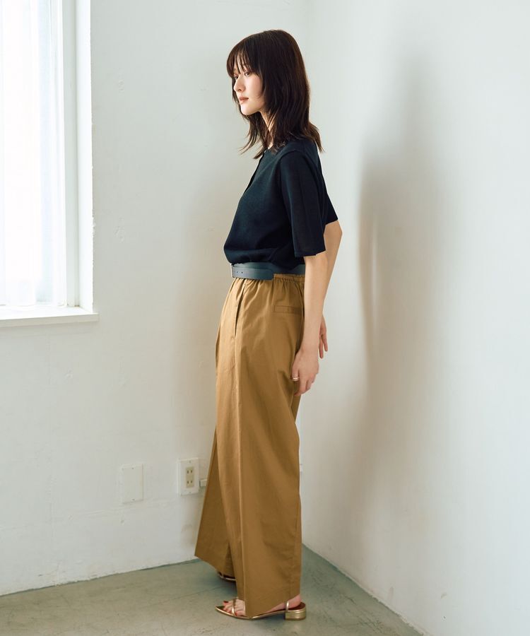 YECCA VECCA「コットンイージー切替ワイドパンツ」|その他|