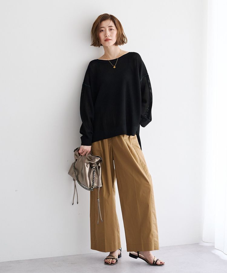 YECCA VECCA「コットンイージー切替ワイドパンツ」|その他|
