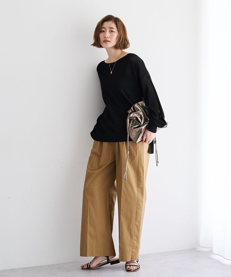 YECCA VECCA「コットンイージー切替ワイドパンツ」|その他|
