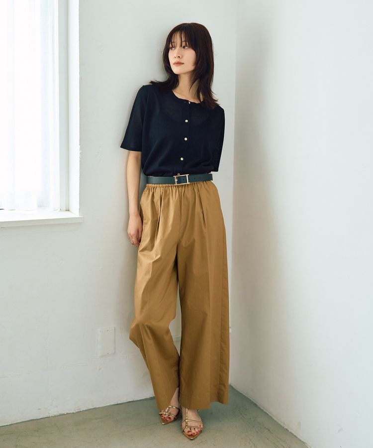 YECCA VECCA「コットンイージー切替ワイドパンツ」|その他|