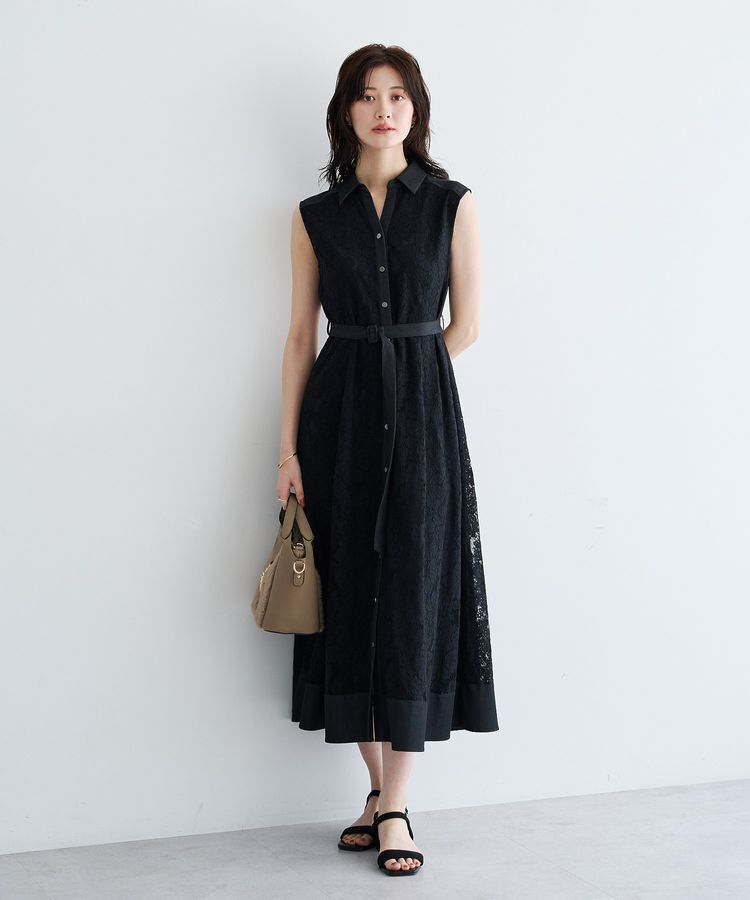 YECCA VECCA「レース切替ジレワンピース」|ワンピース|