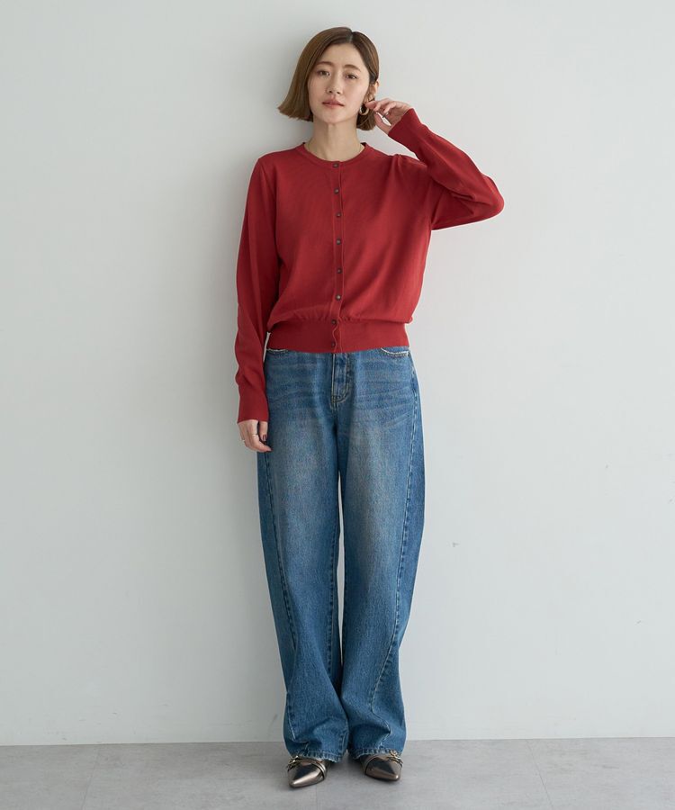 YECCA VECCA「【UVカット】クルーネックカーディガン」|カーディガン|