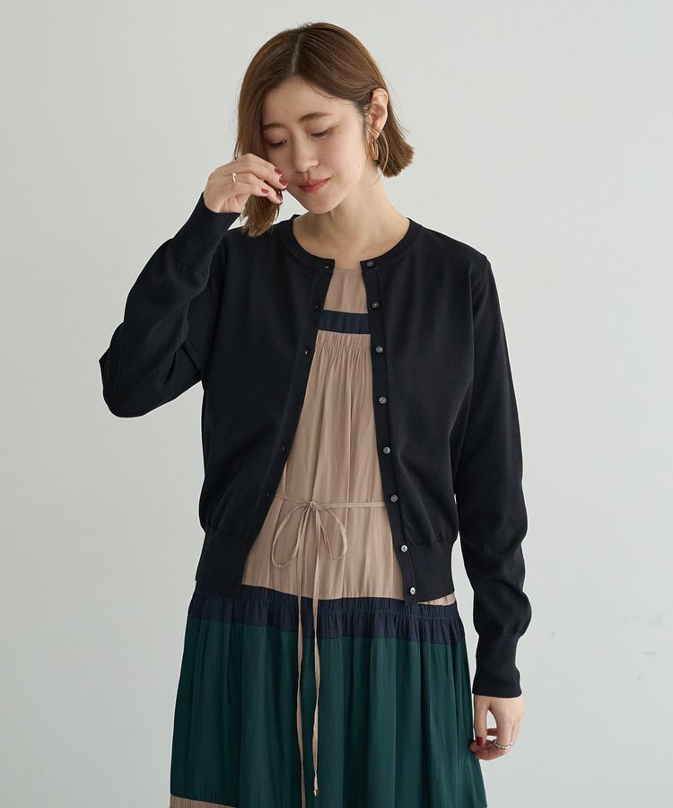 YECCA VECCA「【UVカット】クルーネックカーディガン」|カーディガン|