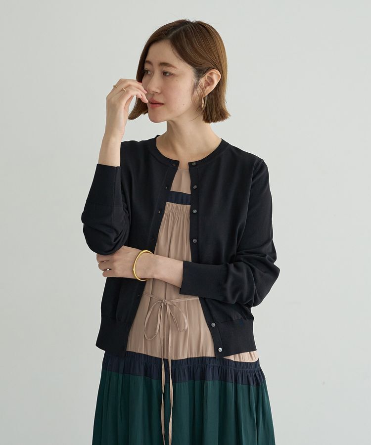 YECCA VECCA「【UVカット】クルーネックカーディガン」|カーディガン|