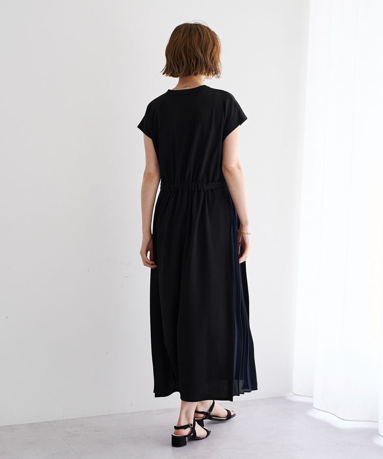 YECCA VECCA「ベルテッドプリーツ切替ワンピース」|ワンピース|