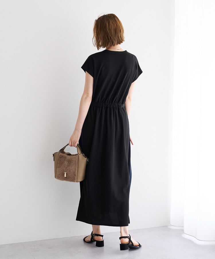 YECCA VECCA「ベルテッドプリーツ切替ワンピース」|ワンピース|