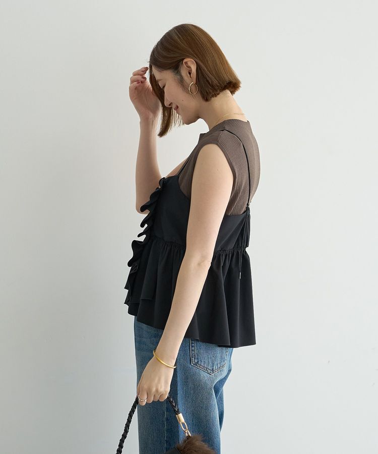 YECCA VECCA「【2点SET】ラッフルキャミセットニット」|ニット・セーター|