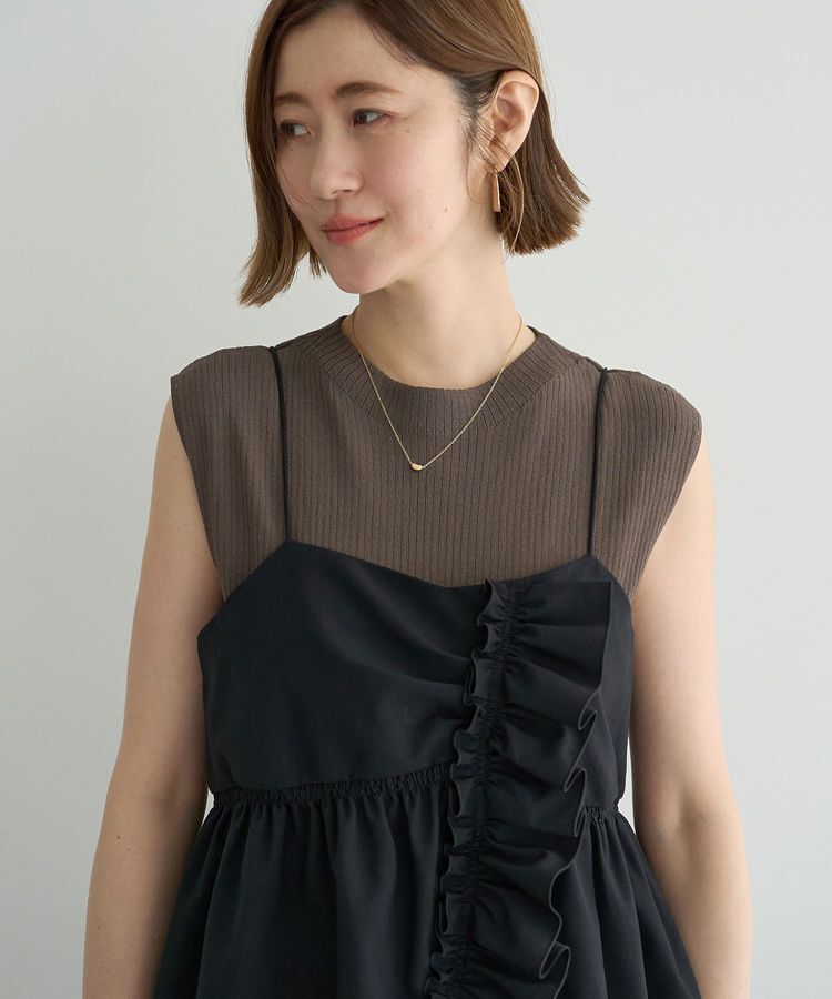 YECCA VECCA「【2点SET】ラッフルキャミセットニット」|ニット・セーター|