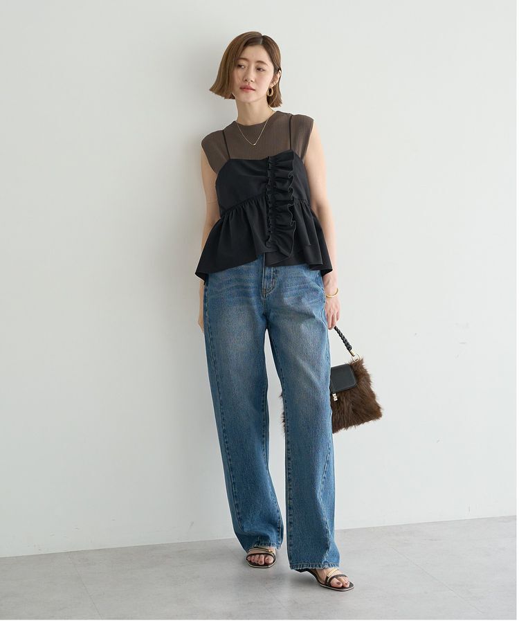 YECCA VECCA「【2点SET】ラッフルキャミセットニット」|ニット・セーター|