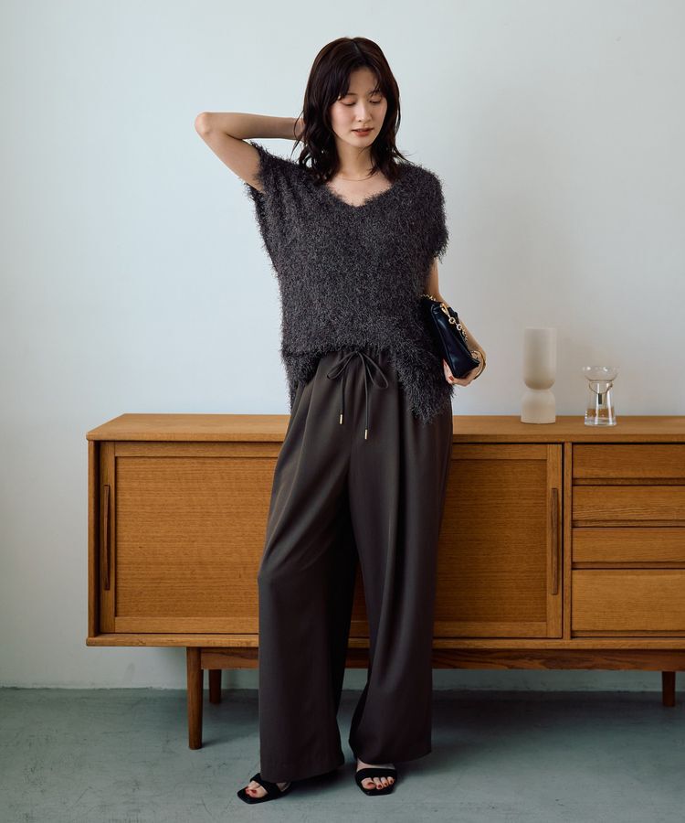YECCA VECCA「サイドラインイージーワイドパンツ」|その他|