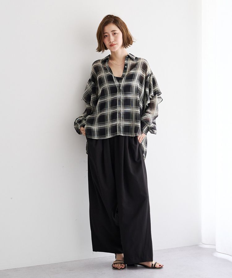 YECCA VECCA「サイドラインイージーワイドパンツ」|その他|