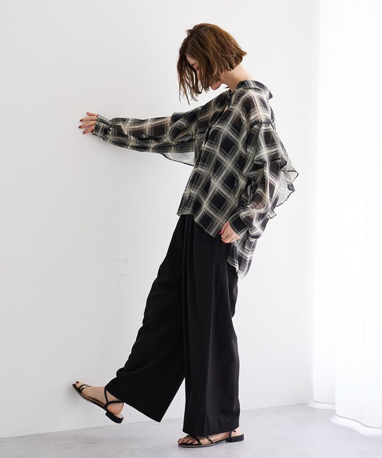 YECCA VECCA「サイドラインイージーワイドパンツ」|その他|