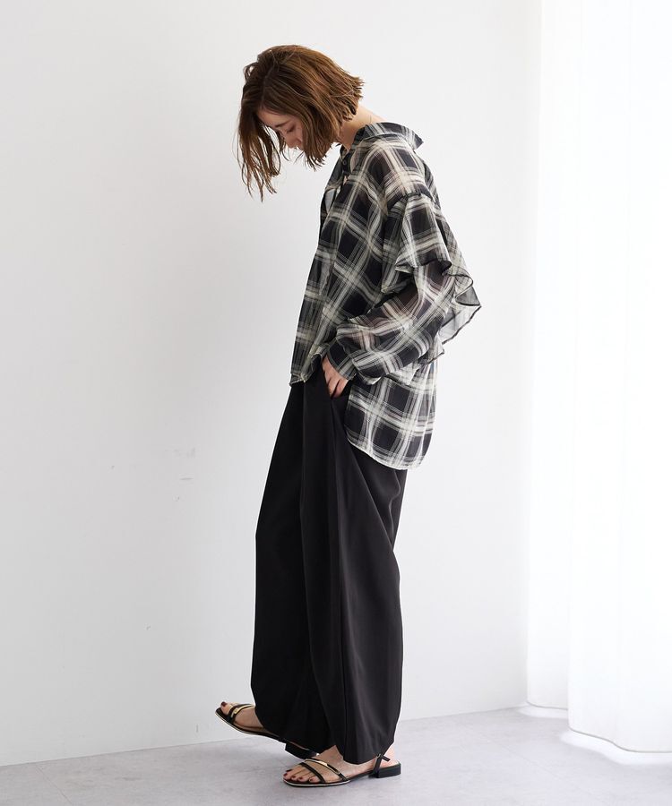 YECCA VECCA「サイドラインイージーワイドパンツ」|その他|