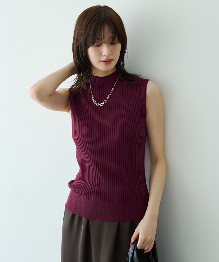 YECCA VECCA「ハイネックノースリーブニット」|ニット・セーター|Bordeaux