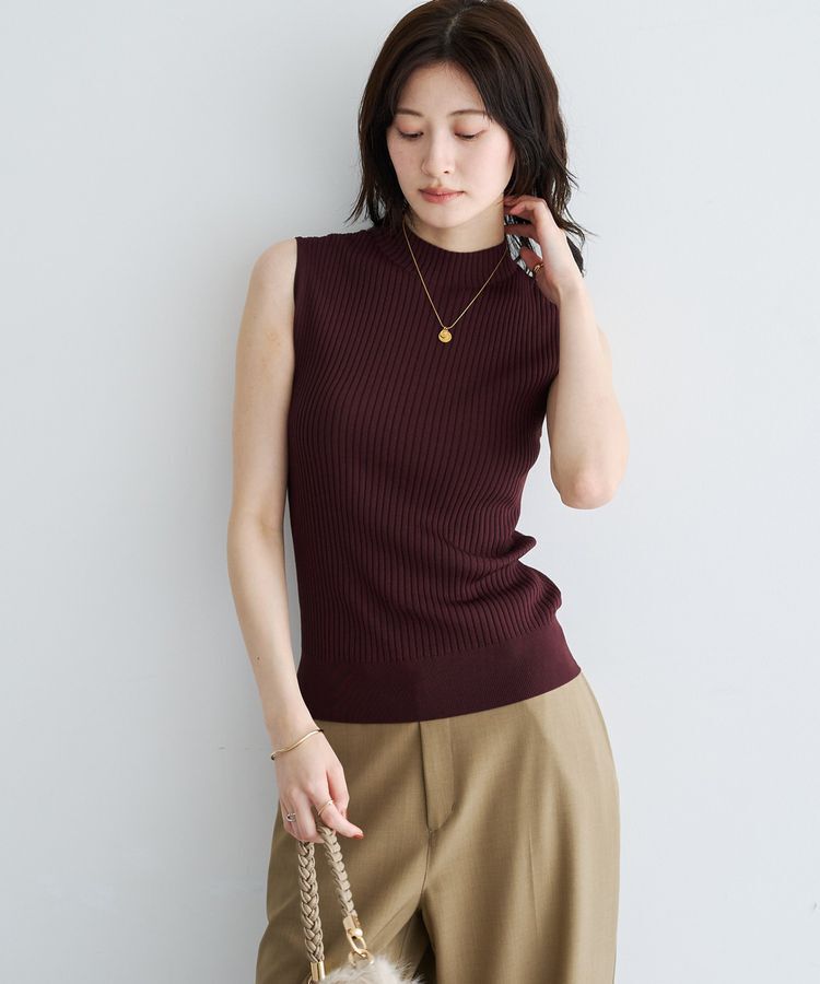 YECCA VECCA「ハイネックノースリーブニット」|ニット・セーター|Brown