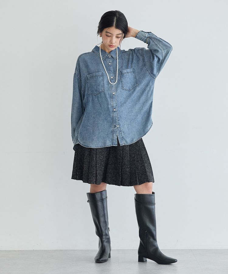 YECCA VECCA「バイオ加工ヴィンテージデニムシャツ」|シャツ・ブラウス|