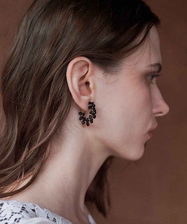 YECCA VECCA「ビーズフープピアス」|ピアス|