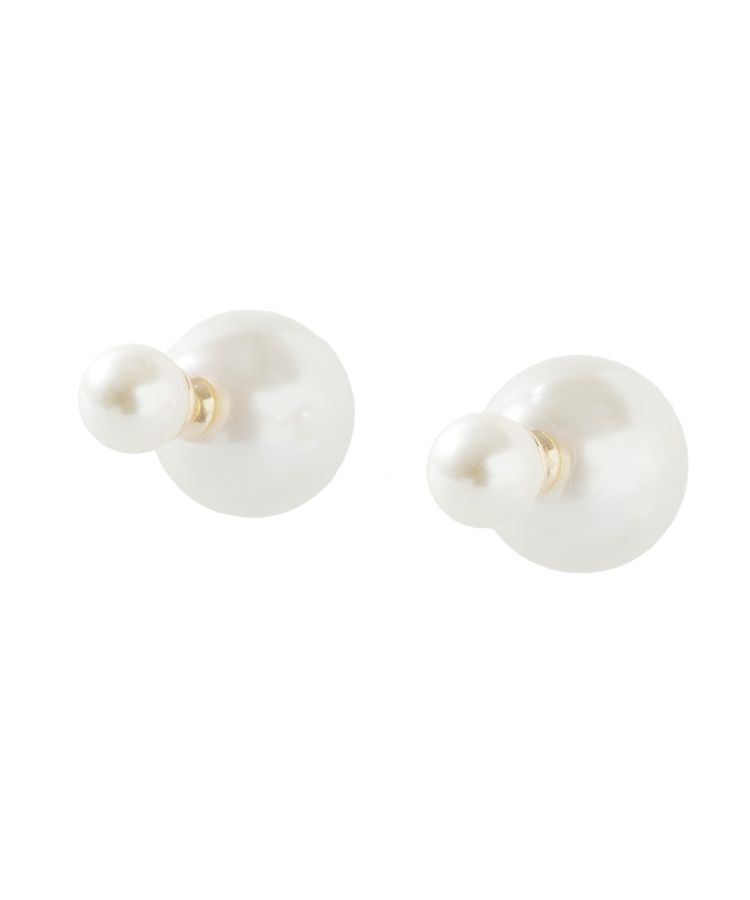 YECCA VECCA「BIGパールキャッチピアス」|ピアス|