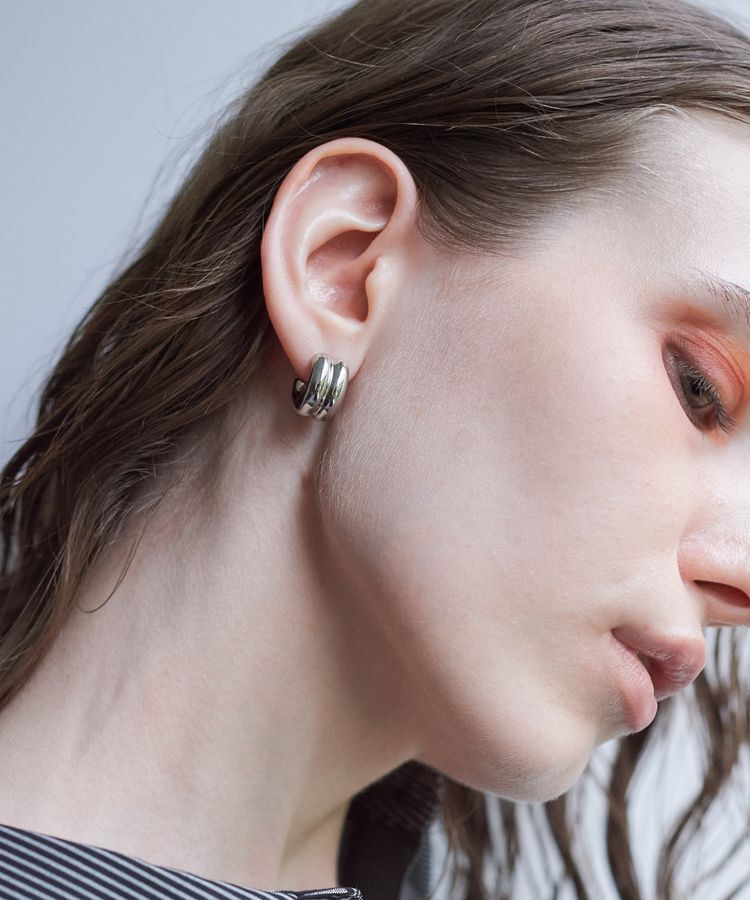 YECCA VECCA「ダブルフープピアス」|ピアス|Silver