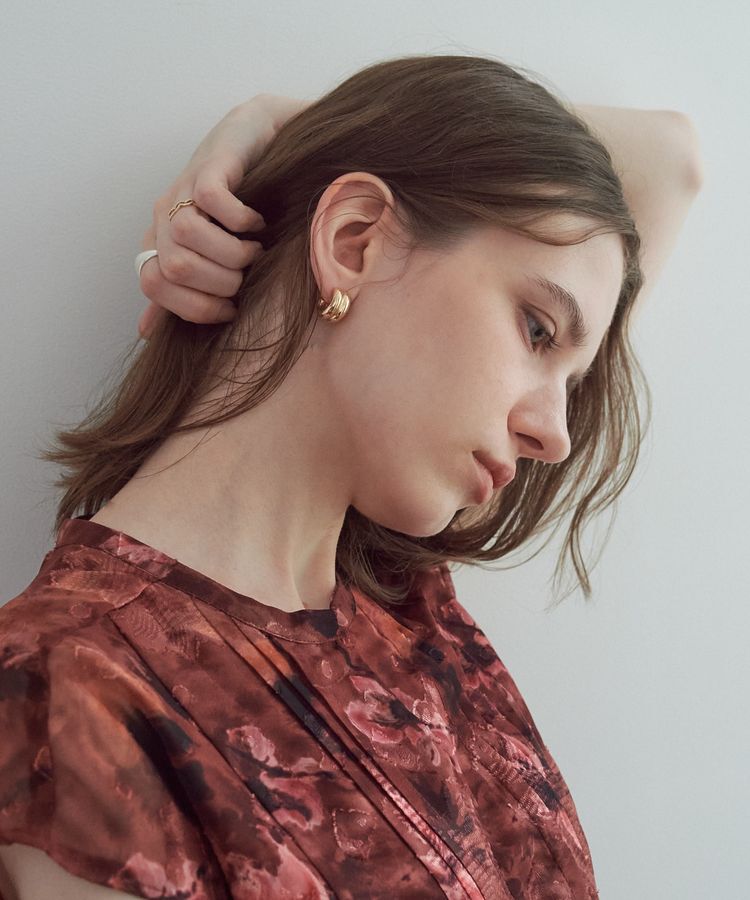 YECCA VECCA「ダブルフープピアス」|ピアス|