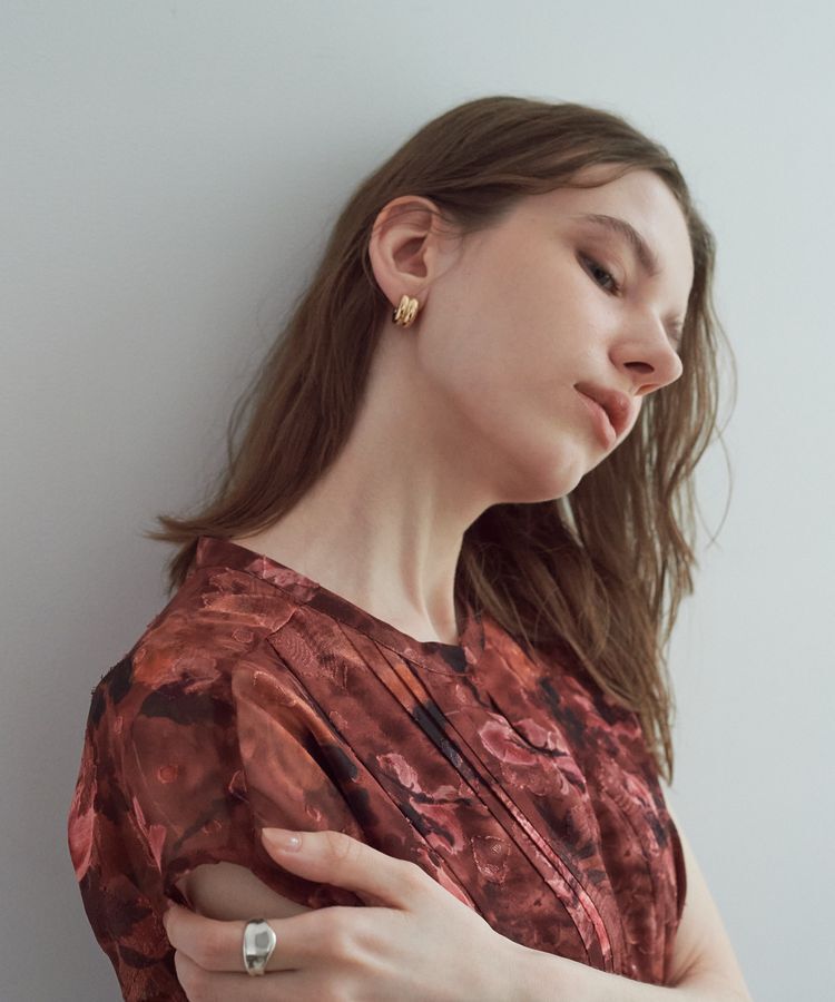 YECCA VECCA「ダブルフープピアス」|ピアス|