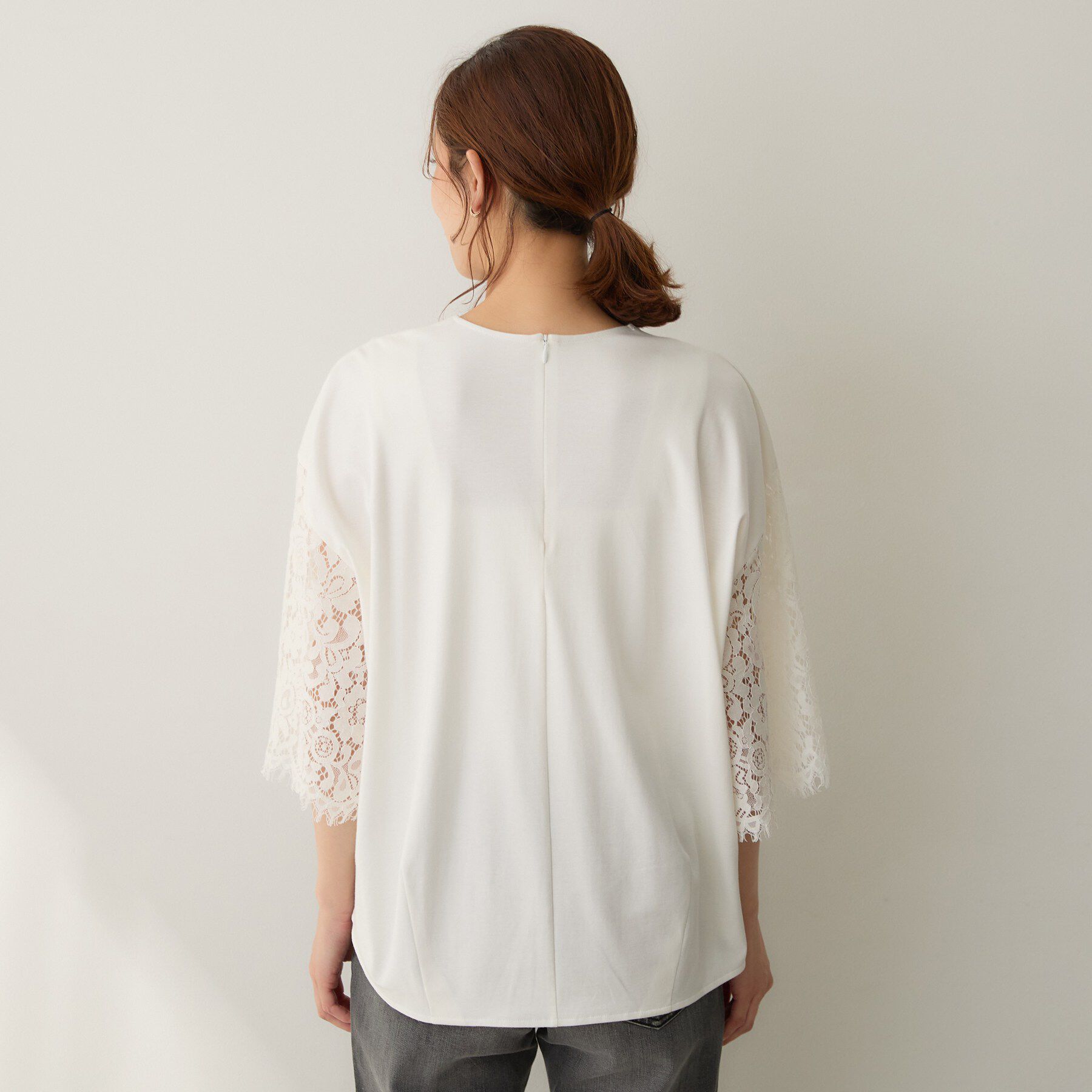 UNTITLED「袖レースプルオーバー」|Tシャツ・カットソー|