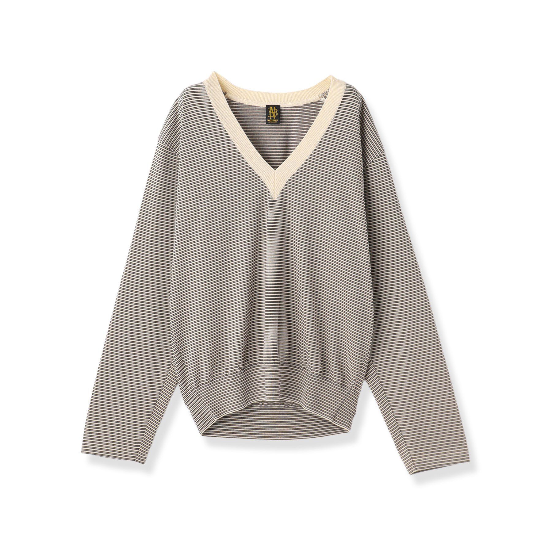 DRESSTERIOR「◆BATONER（バトナー）BLOWSING Vネック　ロングスリーブ」|ニット・セーター|グレージュ(350)